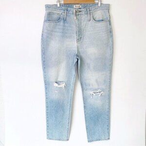 Madewell Classic Straight Full-Length Jeans in Hartsville Wash AJ200 size 33
